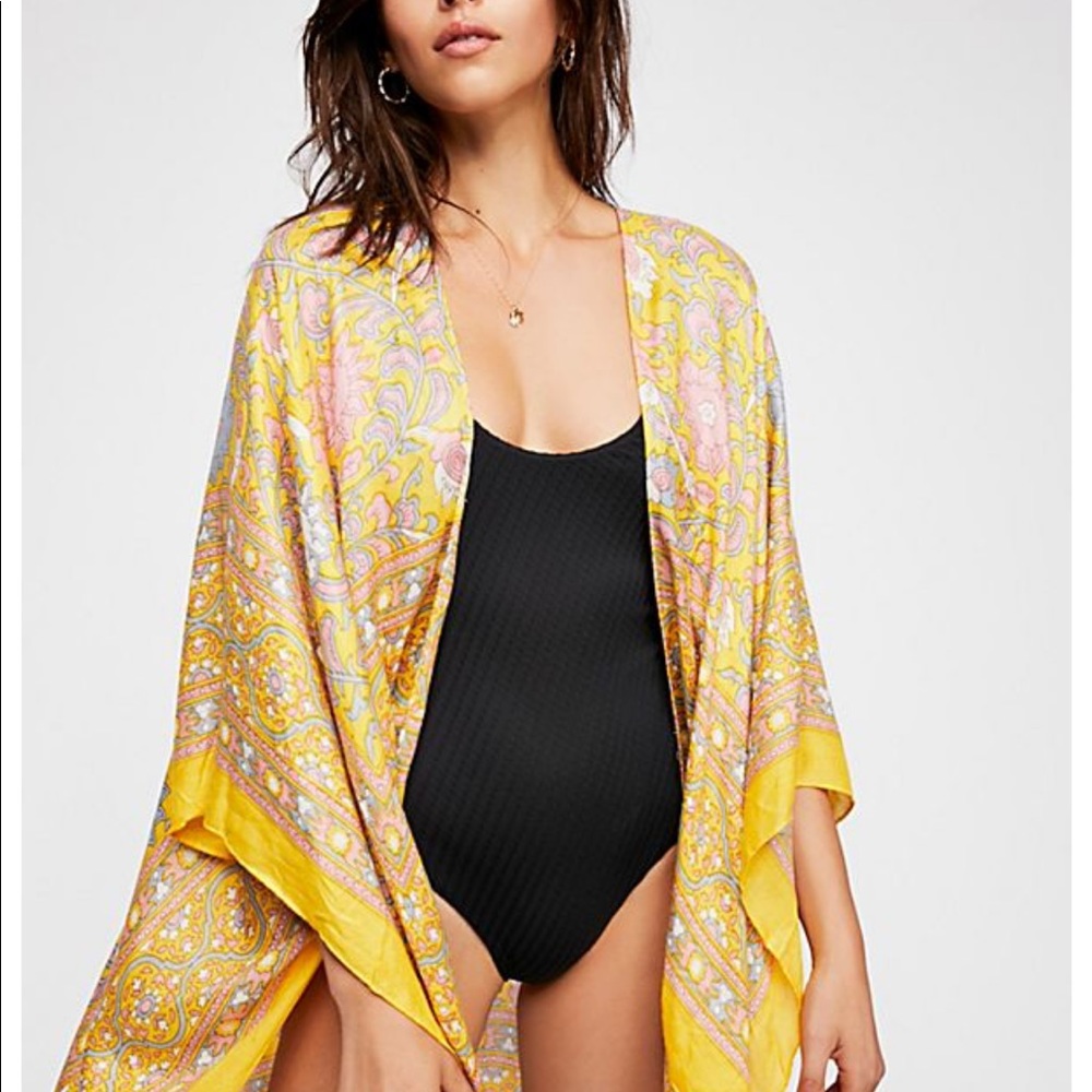 Free people yellow kimono